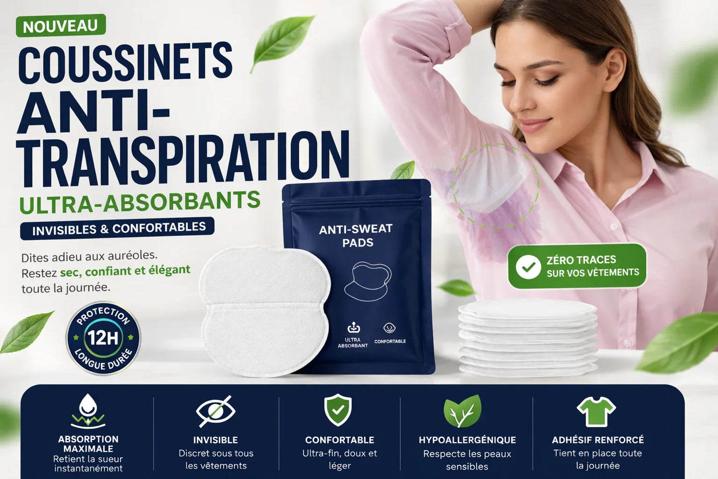 Coussinet Anti-Transpiration Invisible